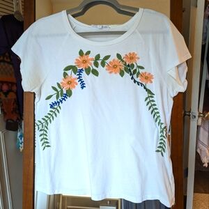 Floral Embroidered Tshirt Isla Maude